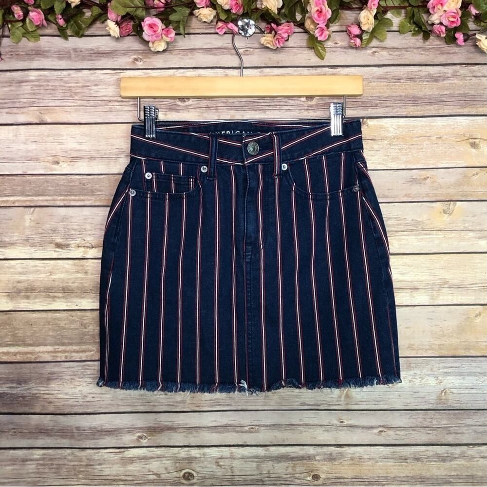 NWT American Eagle Outfitter High Rise Mini Stripe Skirt